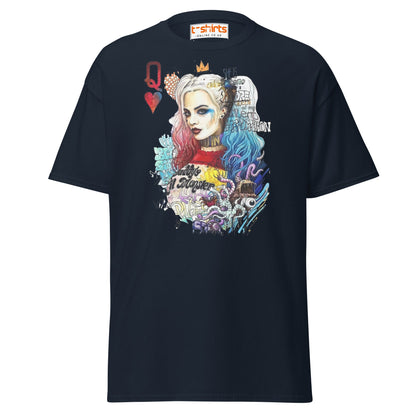 Harley Quinn Graffiti T-Shirt - Navy - T-Shirts Online