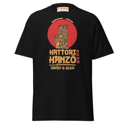 Hattori Hanzo Sword & Sushi T-Shirt - Black - T-Shirts Online