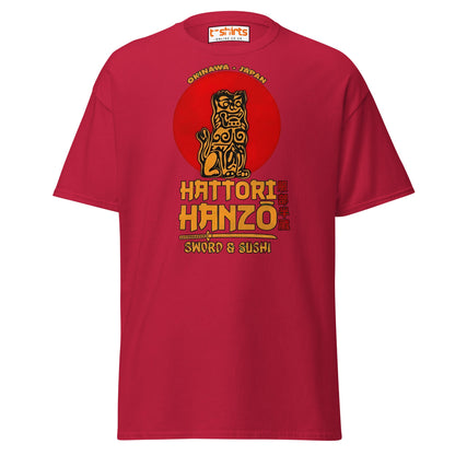 Hattori Hanzo Sword & Sushi T-Shirt - Cardinal - T-Shirts Online