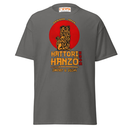 Hattori Hanzo Sword & Sushi T-Shirt - Charcoal - T-Shirts Online