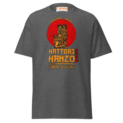 Hattori Hanzo Sword & Sushi T-Shirt - Dark Heather - T-Shirts Online