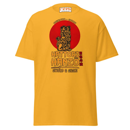 Hattori Hanzo Sword & Sushi T-Shirt - Gold - T-Shirts Online