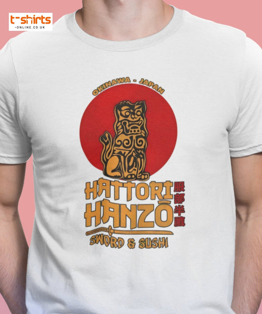 Hattori Hanzo Sword & Sushi T-Shirt - Maroon - T-Shirts Online