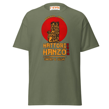Hattori Hanzo Sword & Sushi T-Shirt - Military Green - T-Shirts Online