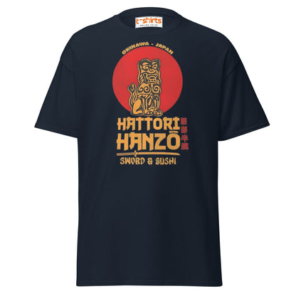 Hattori Hanzo Sword & Sushi T-Shirt - Navy - T-Shirts Online