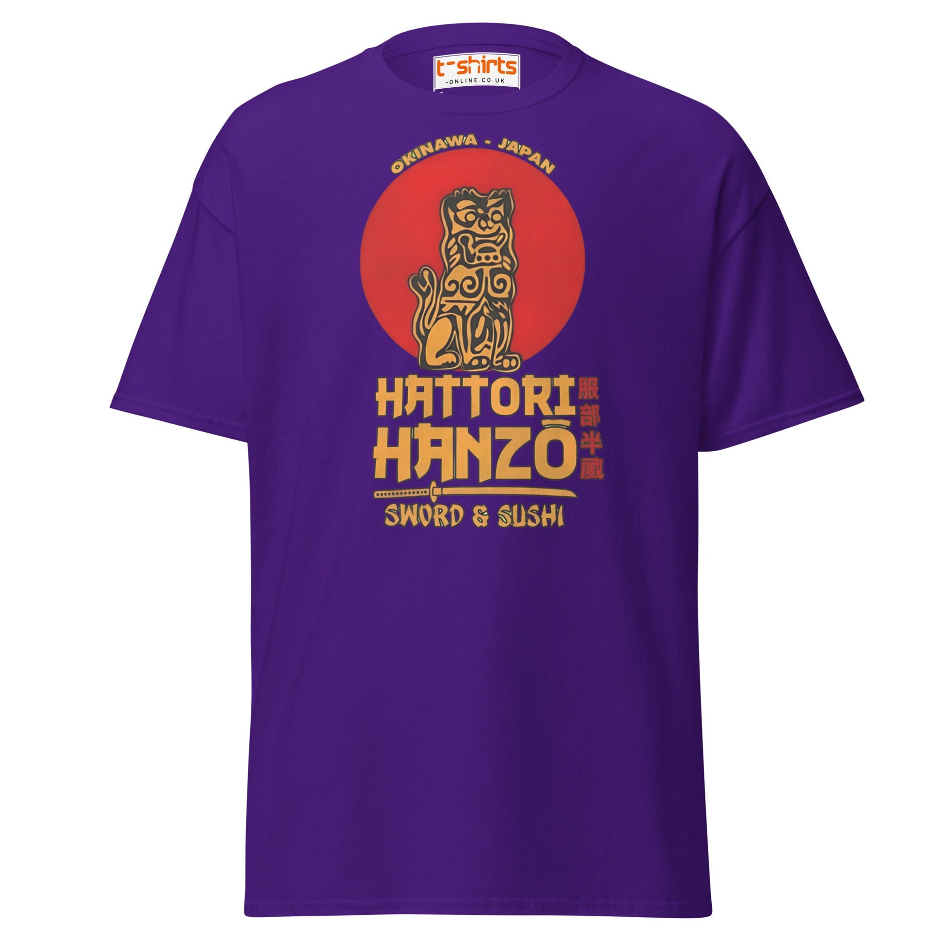 Hattori Hanzo Sword & Sushi T-Shirt - Purple - T-Shirts Online