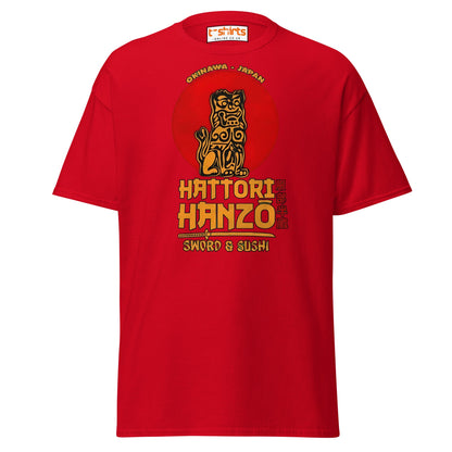 Hattori Hanzo Sword & Sushi T-Shirt - Red - T-Shirts Online