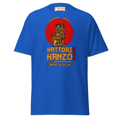 Hattori Hanzo Sword & Sushi T-Shirt - Royal - T-Shirts Online