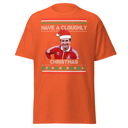 Have a Cloughly Christmas T-Shirt | British Football Icon - Orange - T-Shirts Online