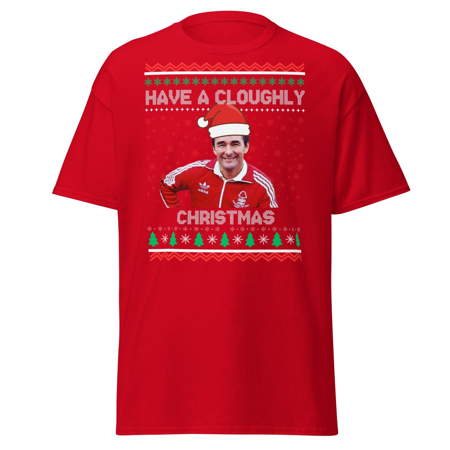 Have a Cloughly Christmas T-Shirt | British Football Icon - Red - T-Shirts Online