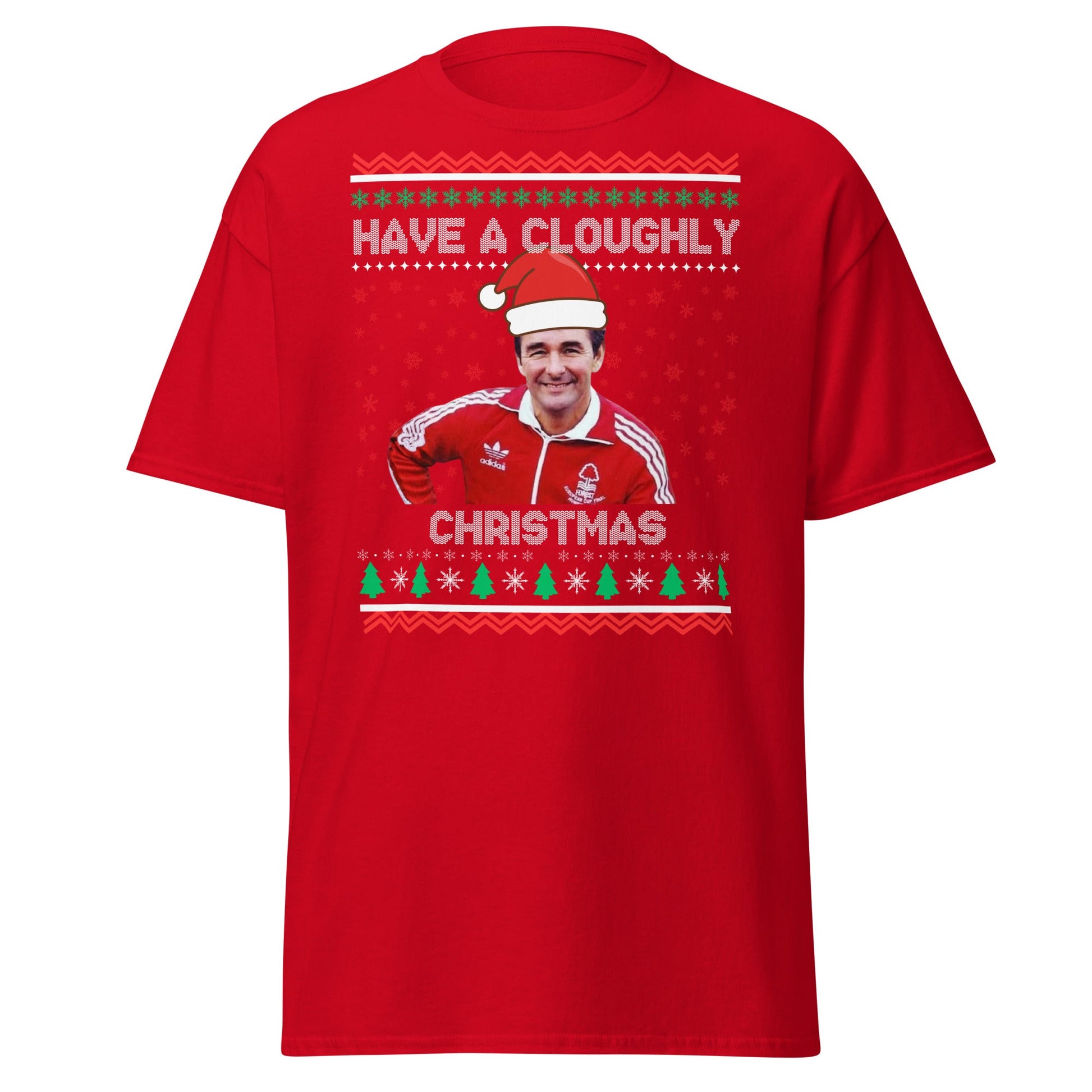 Have a Cloughly Christmas T-Shirt | British Football Icon - Red - T-Shirts Online