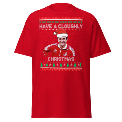 Have a Cloughly Christmas T-Shirt | British Football Icon - Red - T-Shirts Online