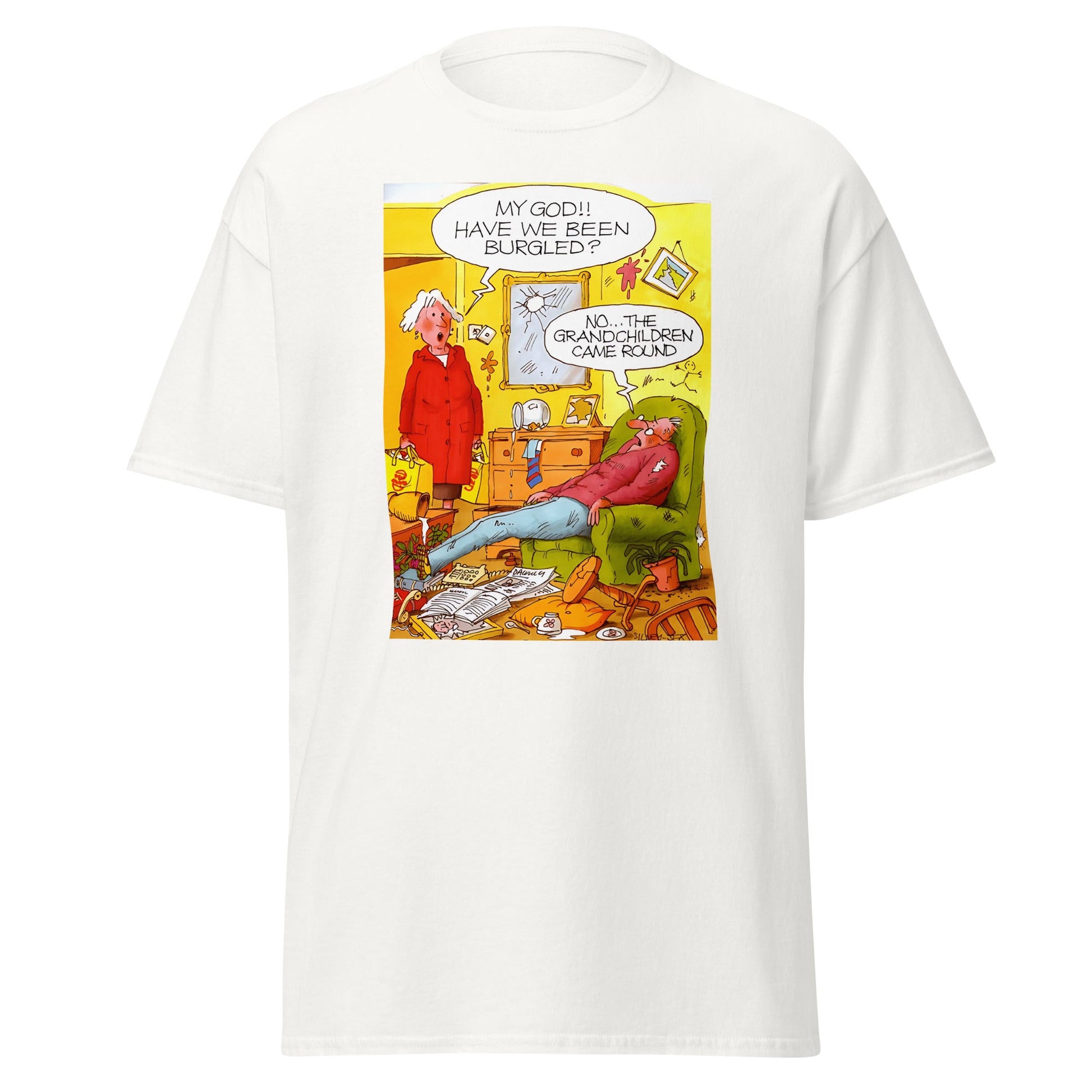 Have we been Burgled? | Meme T-Shirt - White - T-Shirts Online