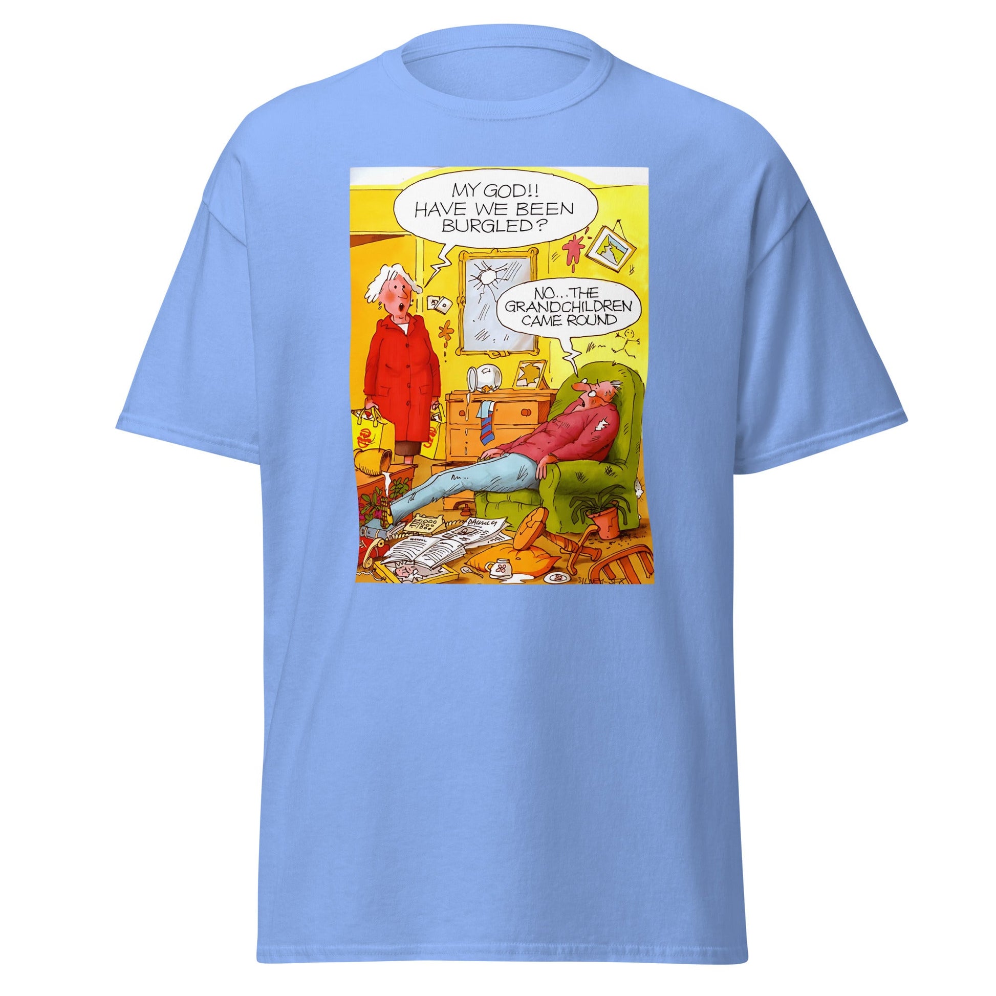 Have we been Burgled? | Meme T-Shirt - Carolina Blue - T-Shirts Online