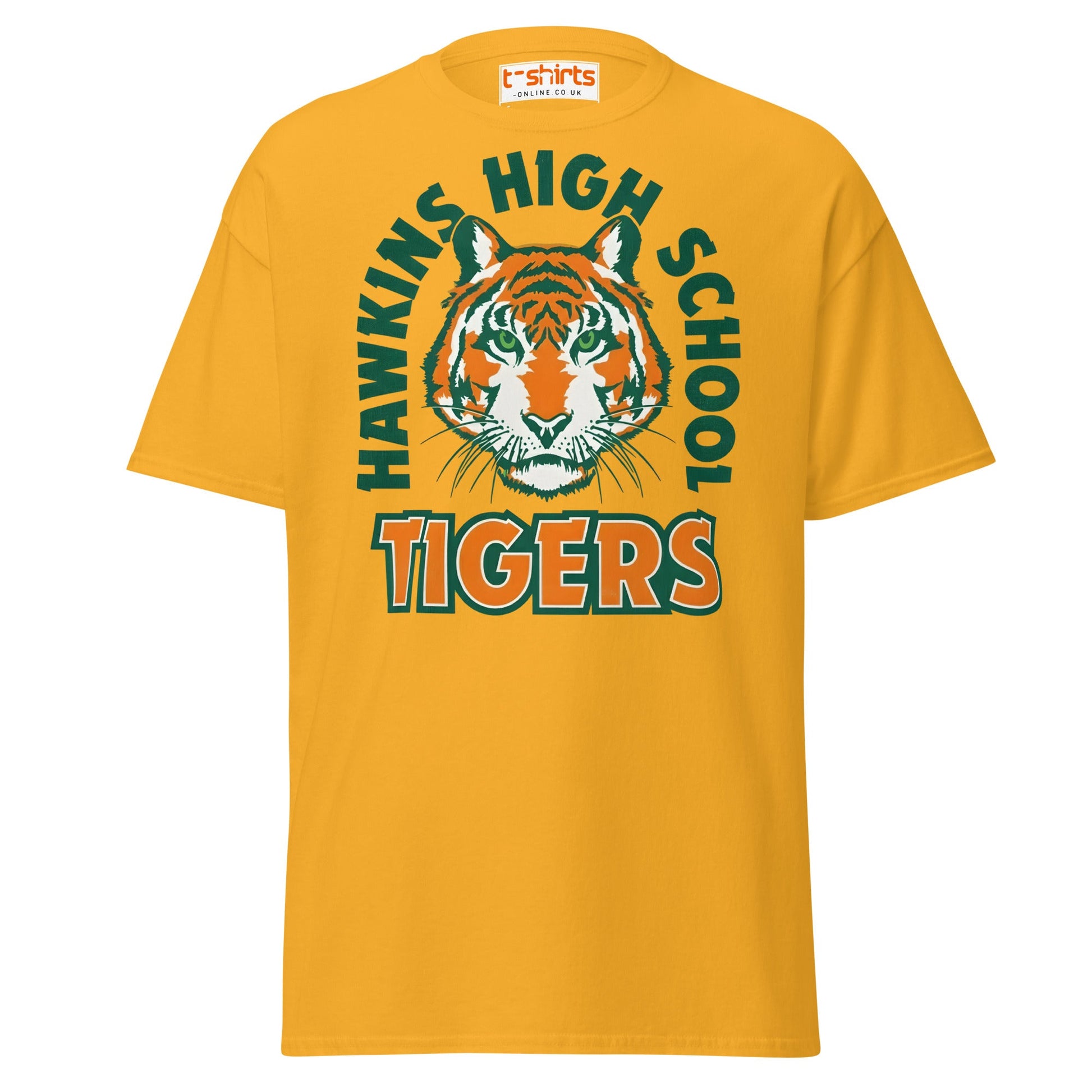 Hawkins High School Tigers T-Shirt - Gold - T-Shirts Online