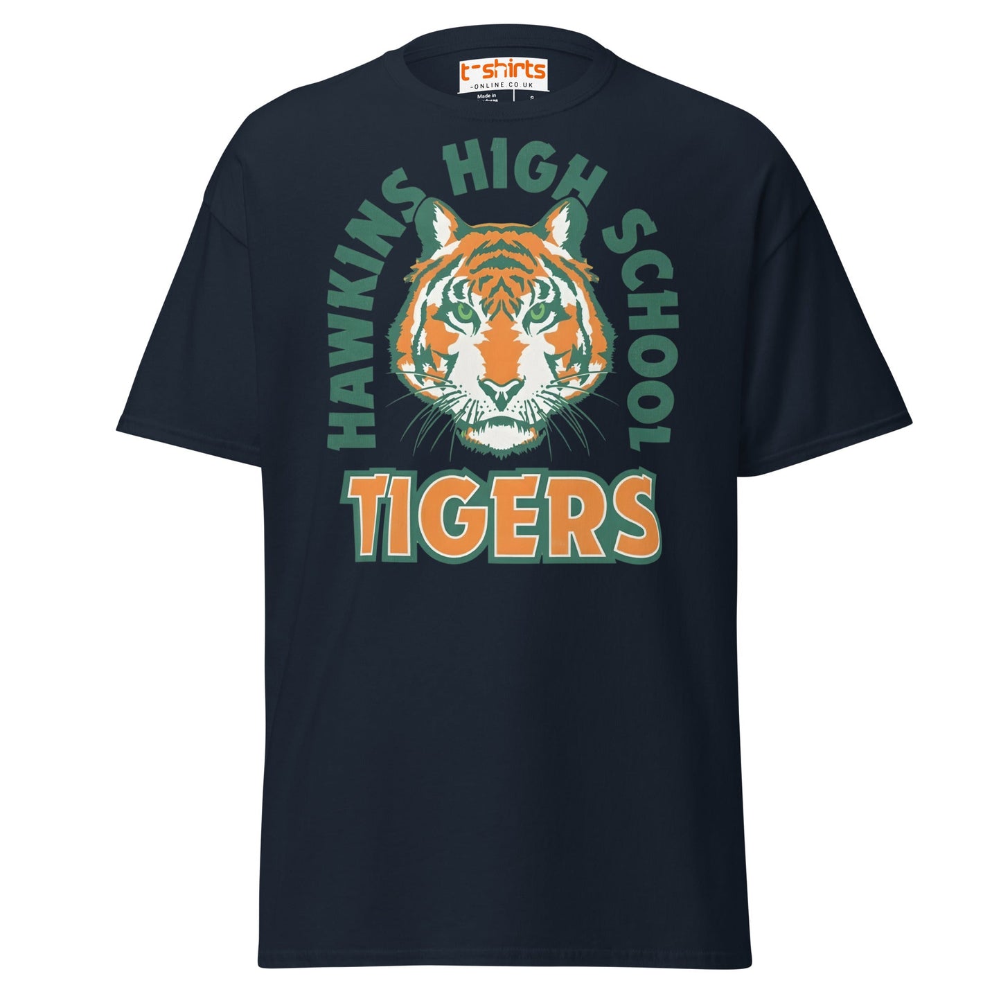 Hawkins High School Tigers T-Shirt - Navy - T-Shirts Online