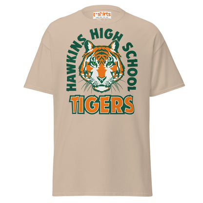Hawkins High School Tigers T-Shirt - Sand - T-Shirts Online