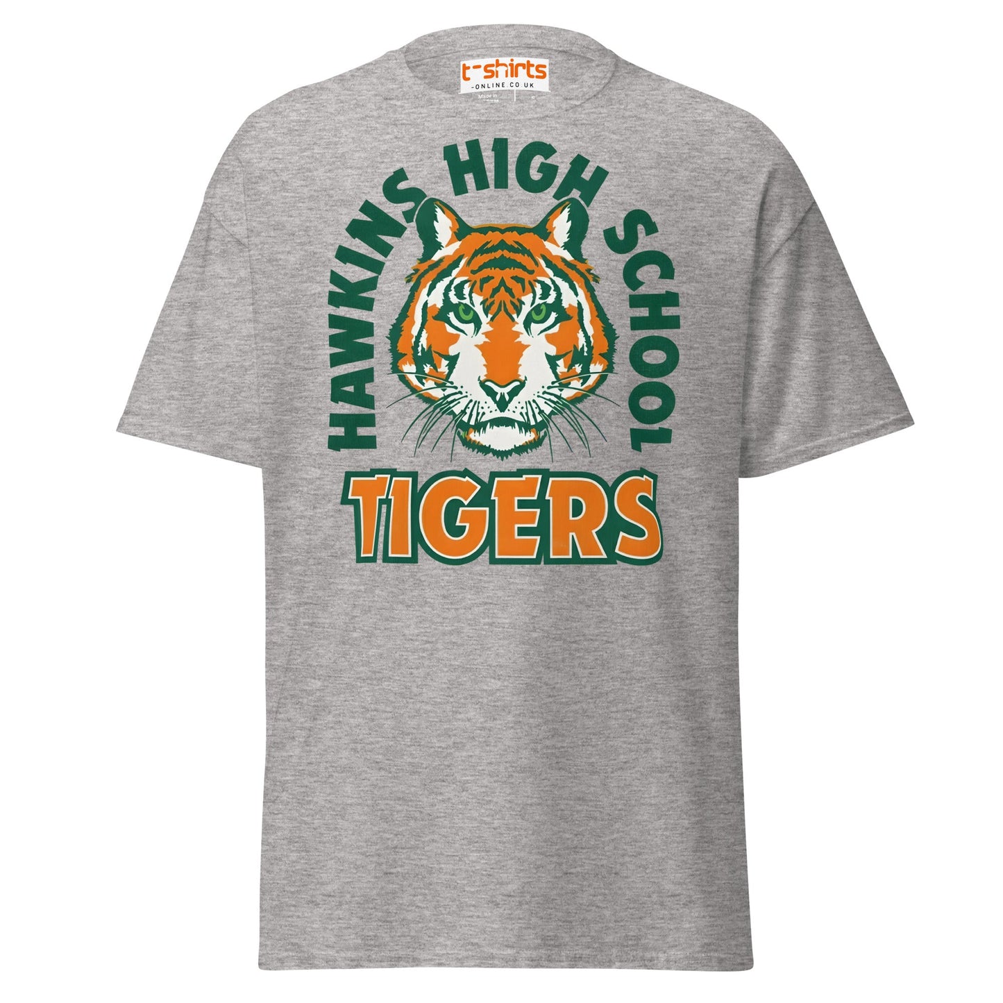 Hawkins High School Tigers T-Shirt - Sport Grey - T-Shirts Online