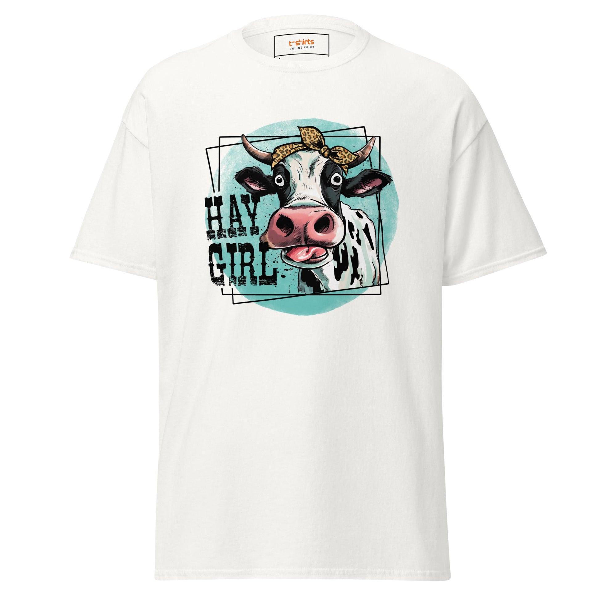 Hay Girl | Farmer T-Shirt - White - T-Shirts Online