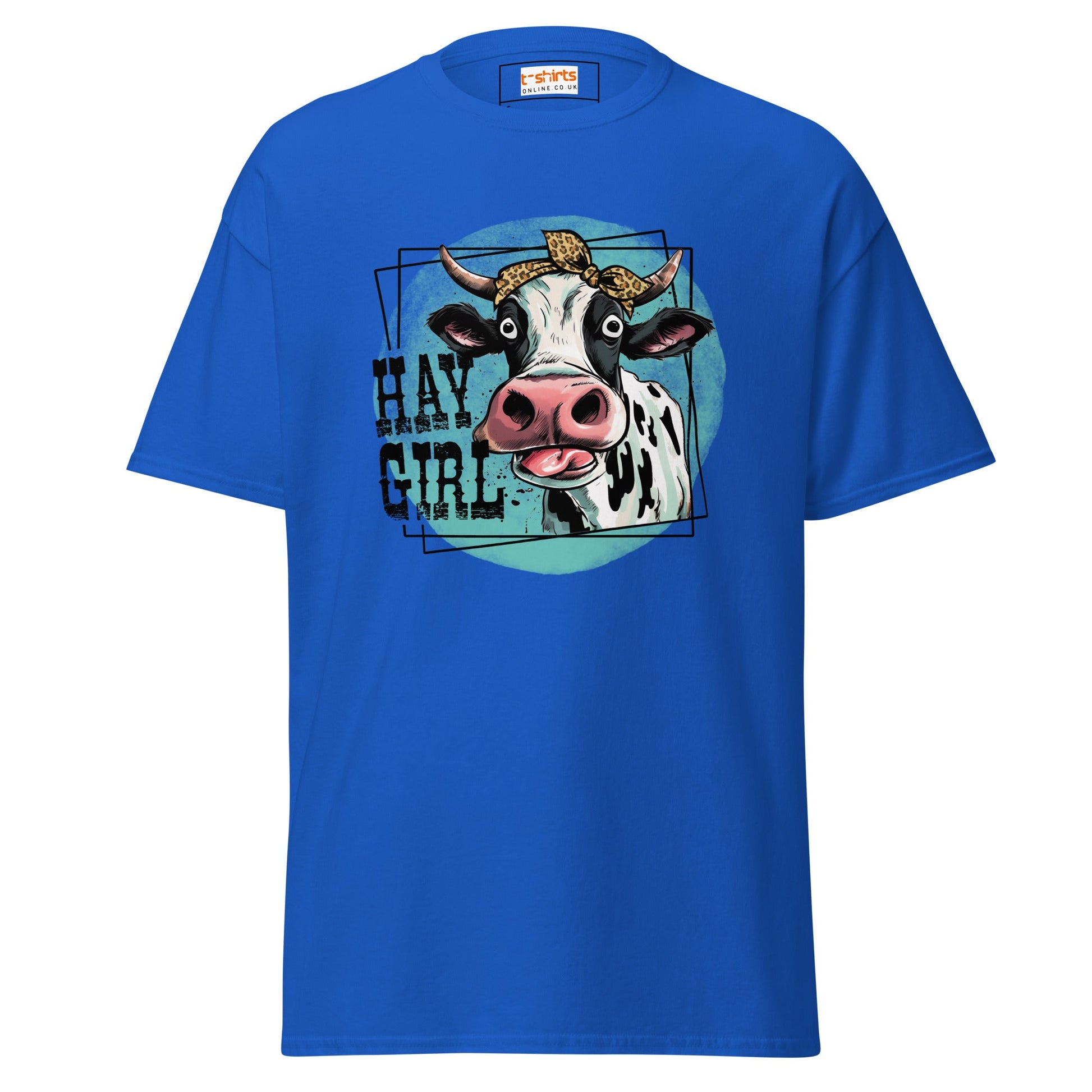 Hay Girl | Farmer T-Shirt - Royal - T-Shirts Online