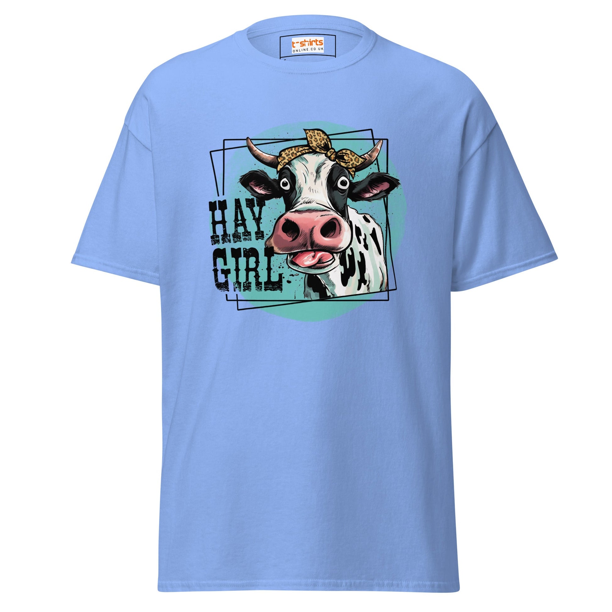 Hay Girl | Farmer T-Shirt - Carolina Blue - T-Shirts Online