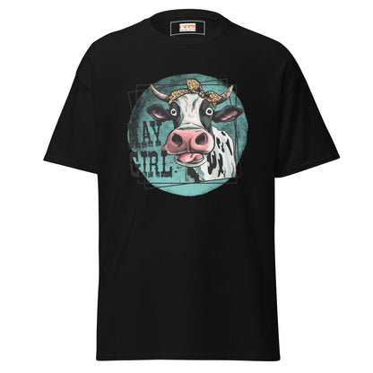 Hay Girl | Farmer T-Shirt - Black - T-Shirts Online