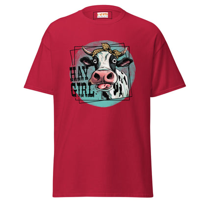 Hay Girl | Farmer T-Shirt - Cardinal - T-Shirts Online