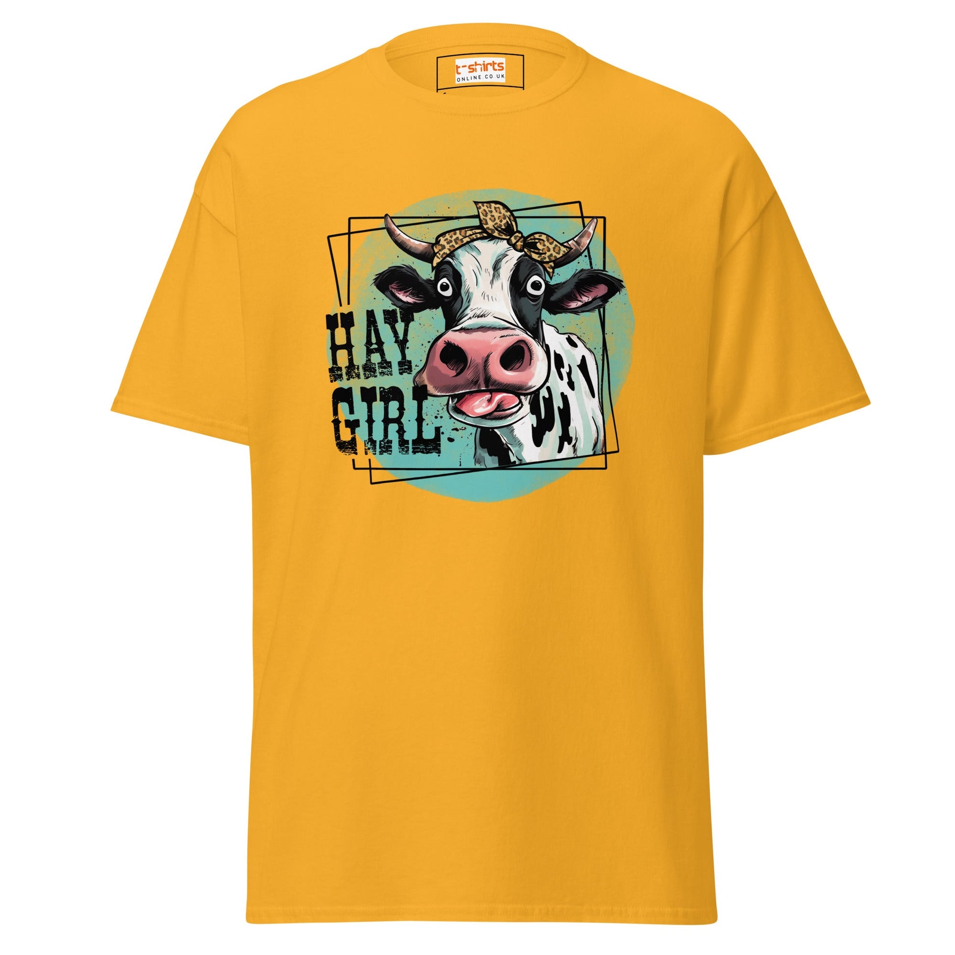 Hay Girl | Farmer T-Shirt - Gold - T-Shirts Online