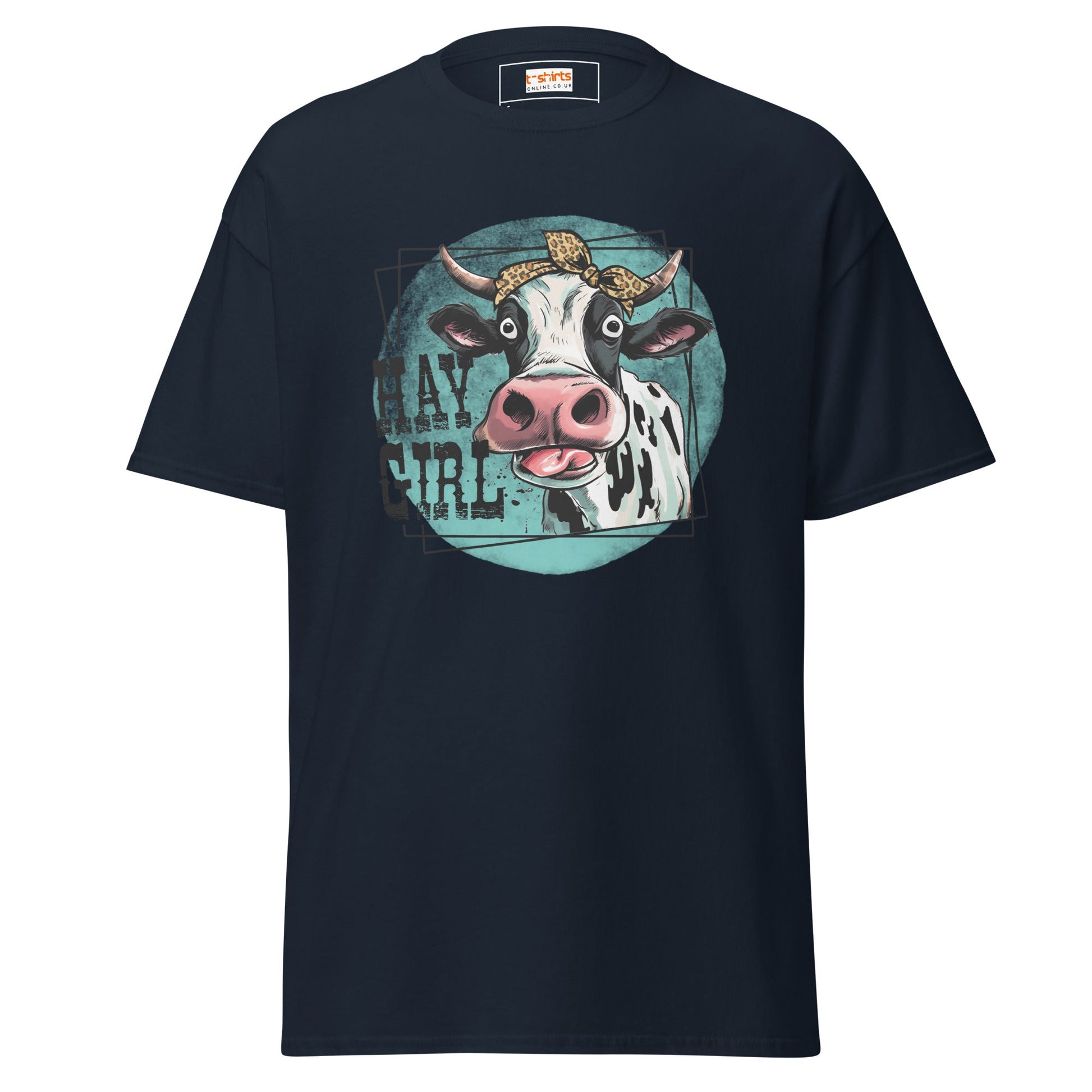 Hay Girl | Farmer T-Shirt - Navy - T-Shirts Online