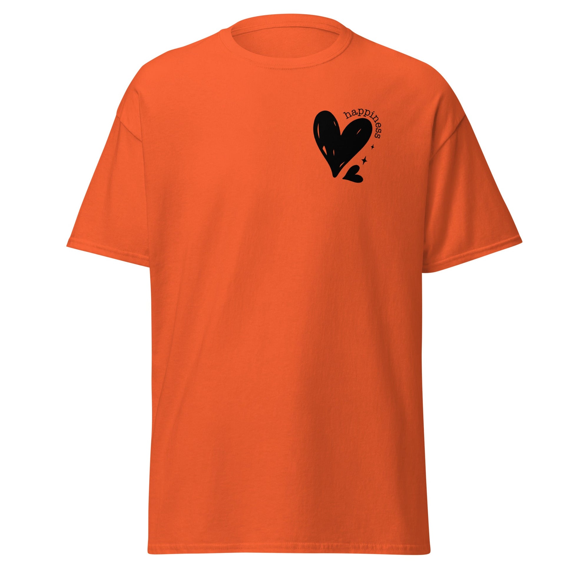 Heart Happiness | Motivational T-Shirt - Orange - T-Shirts Online