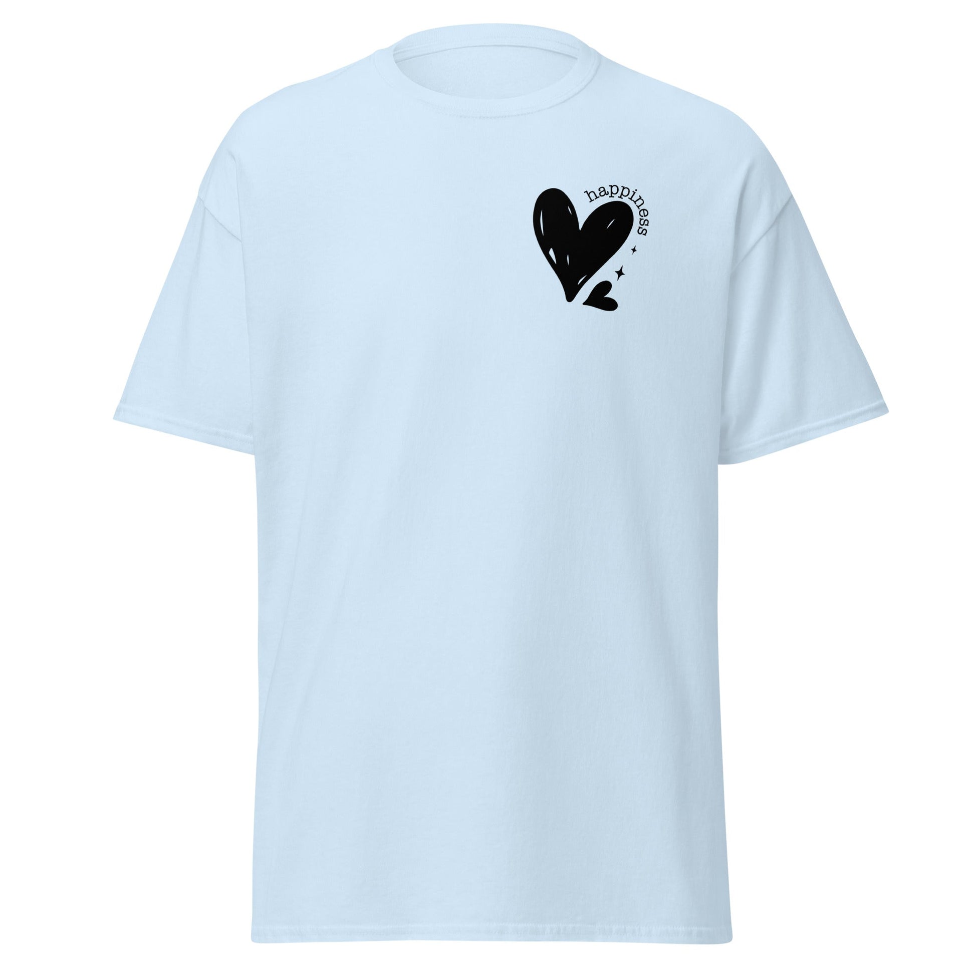 Heart Happiness | Motivational T-Shirt - Light Blue - T-Shirts Online