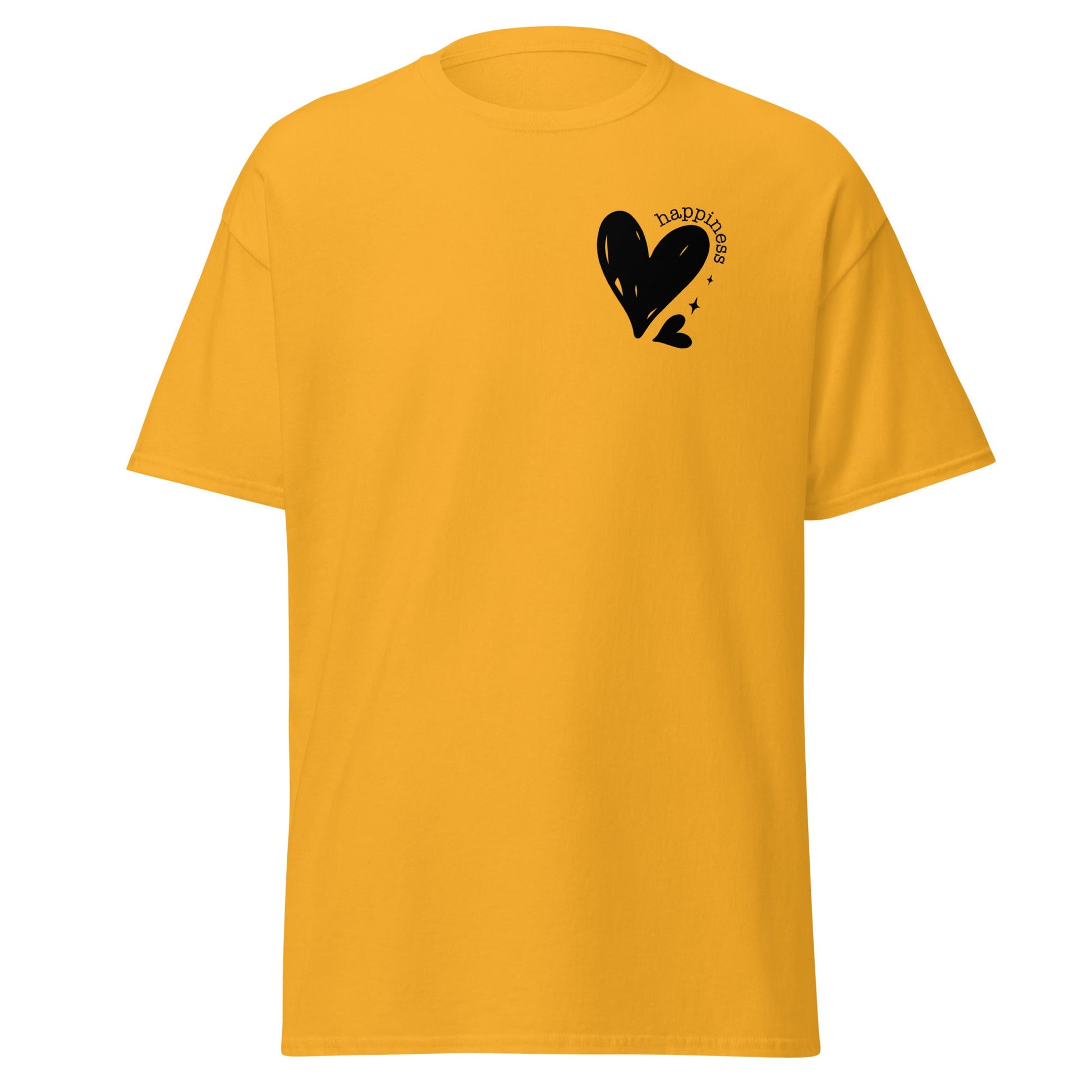 Heart Happiness | Motivational T-Shirt - Gold - T-Shirts Online