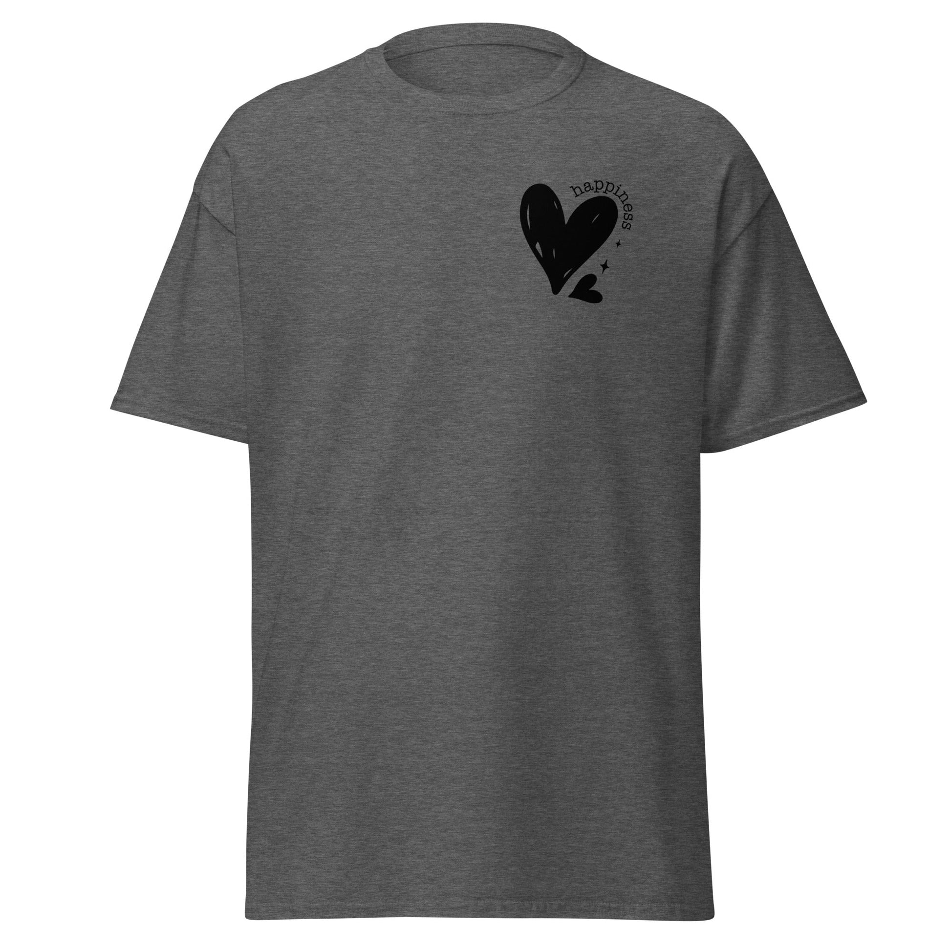 Heart Happiness | Motivational T-Shirt - Dark Heather - T-Shirts Online