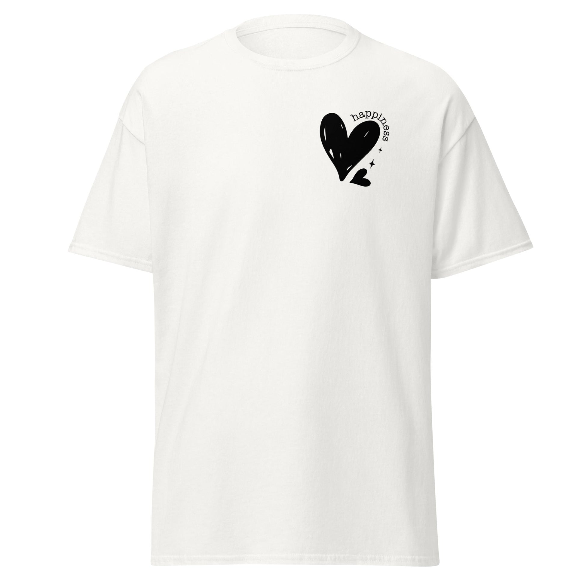 Heart Happiness | Motivational T-Shirt - White - T-Shirts Online