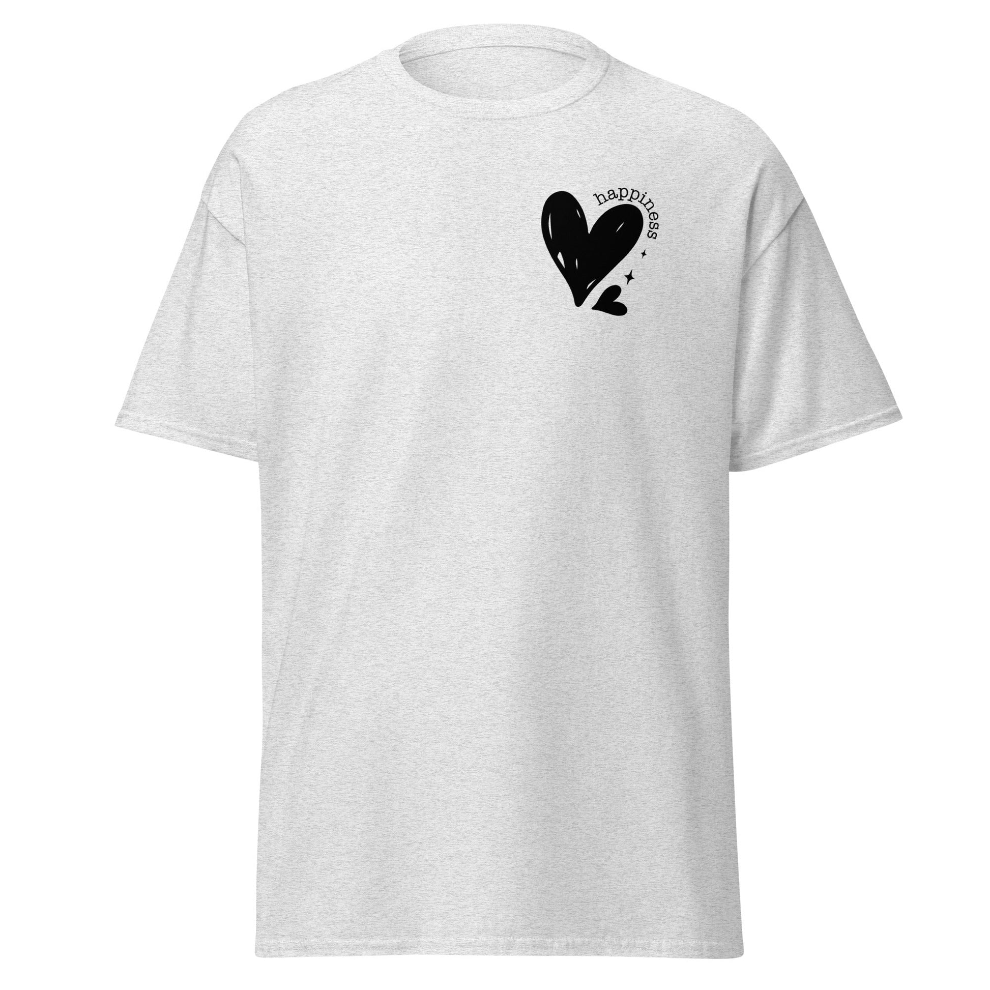 Heart Happiness | Motivational T-Shirt - Ash - T-Shirts Online