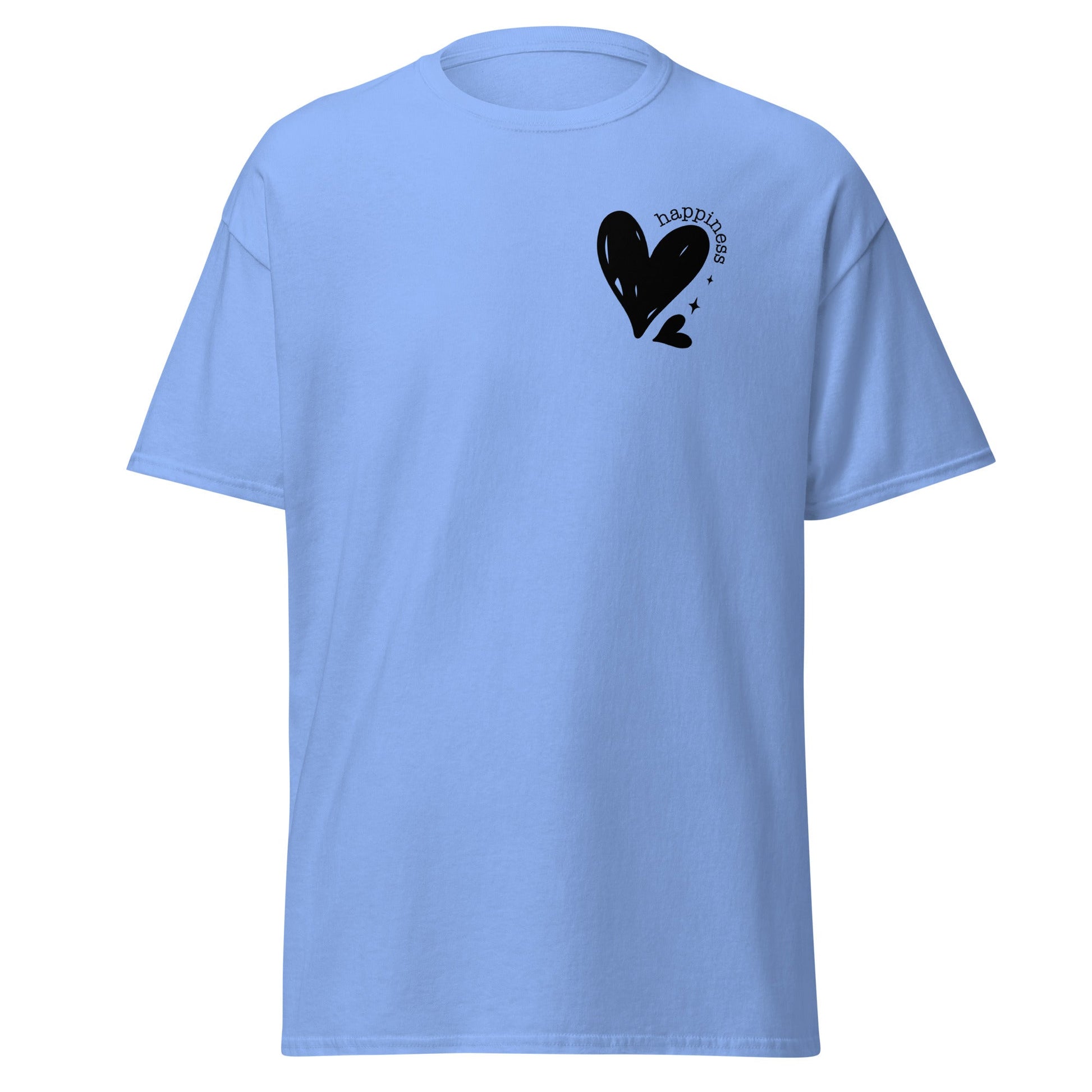 Heart Happiness | Motivational T-Shirt - Carolina Blue - T-Shirts Online