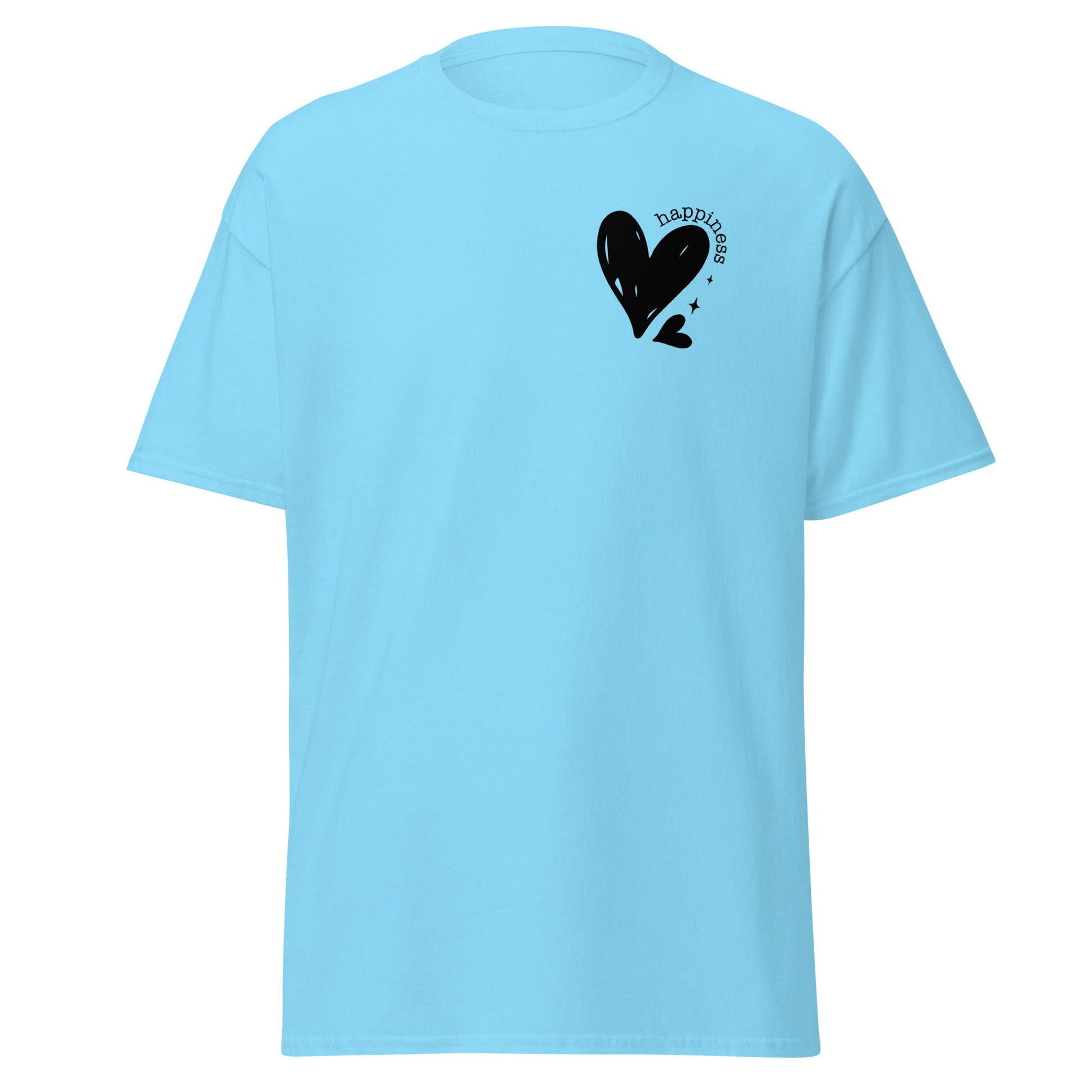 Heart Happiness | Motivational T-Shirt - Sky - T-Shirts Online