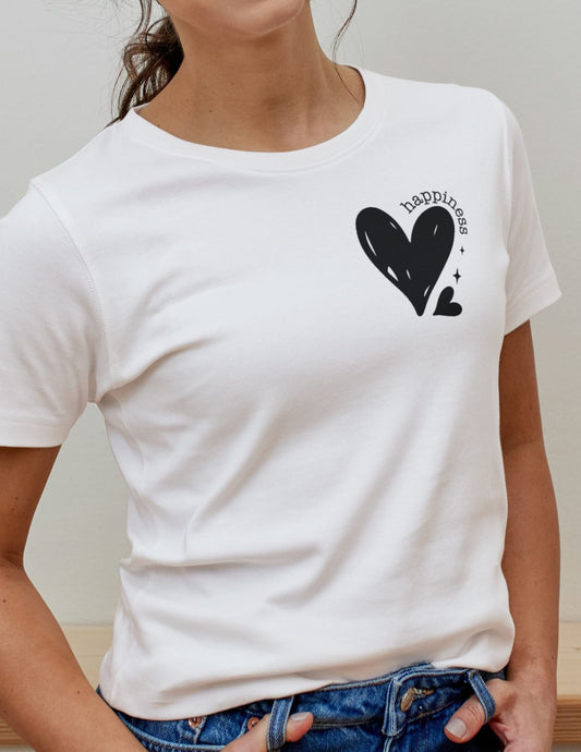 Heart Happiness | Motivational T-Shirt - Royal - T-Shirts Online