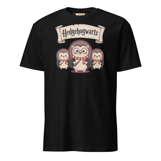 Hedgehogwarts T-Shirt | Funny Animal Parody Tee - Black - T-Shirts Online