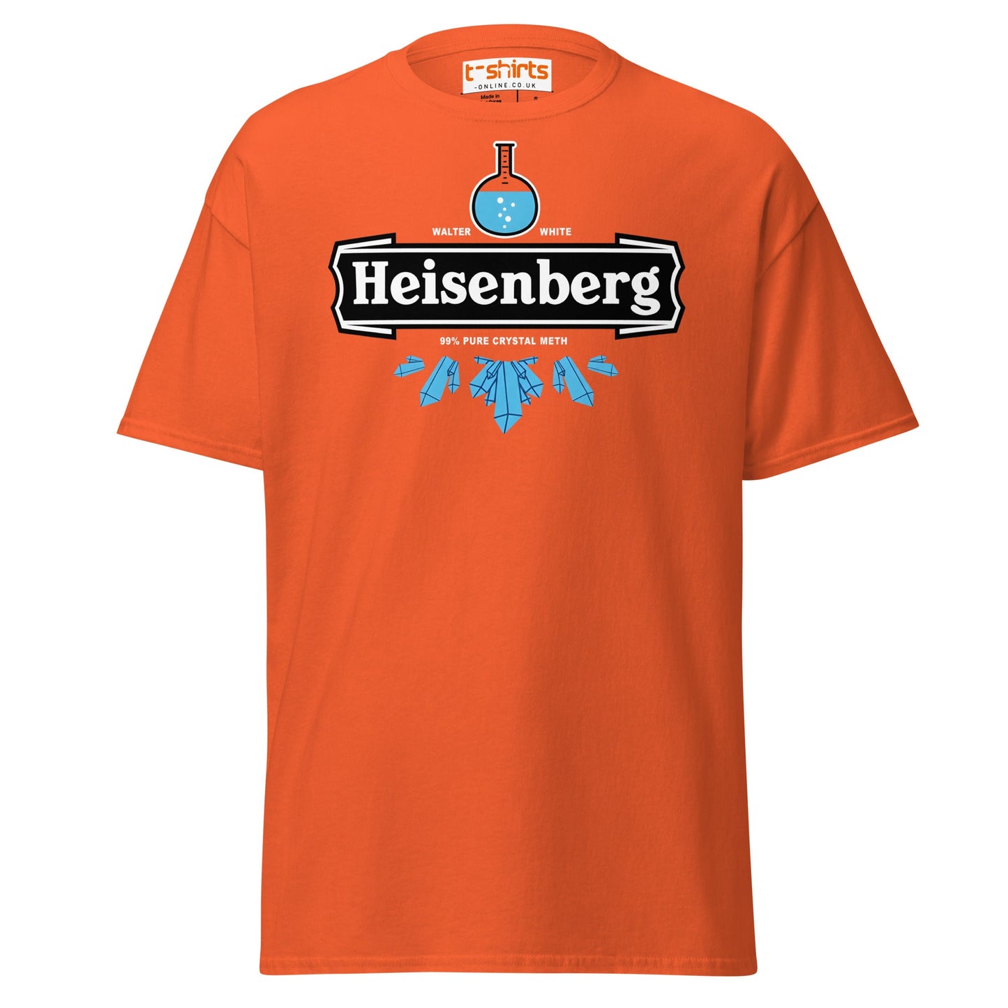 Heisenberg Chemistry T-Shirt | Funny Science Parody Tee - Orange - T-Shirts Online