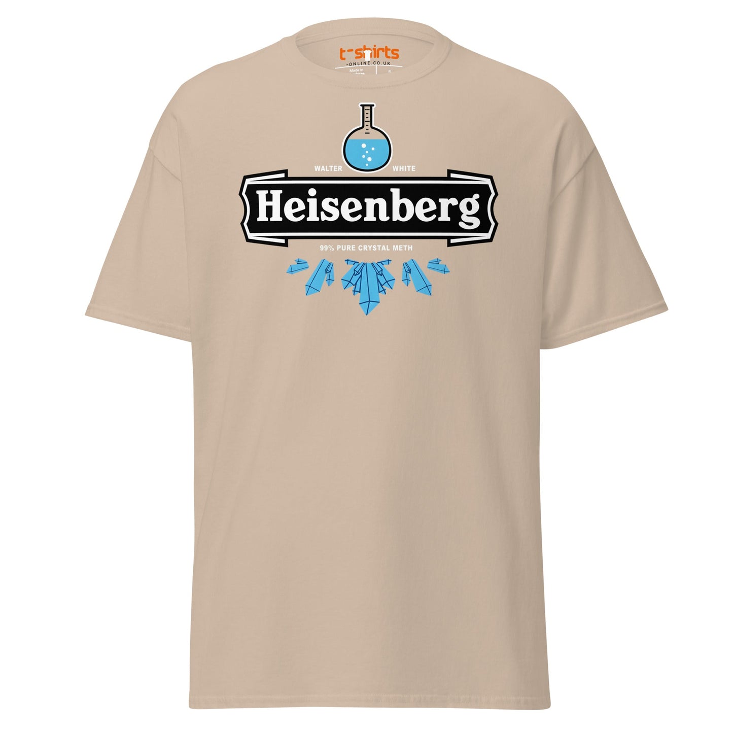 Heisenberg Chemistry T-Shirt | Funny Science Parody Tee - Sand - T-Shirts Online