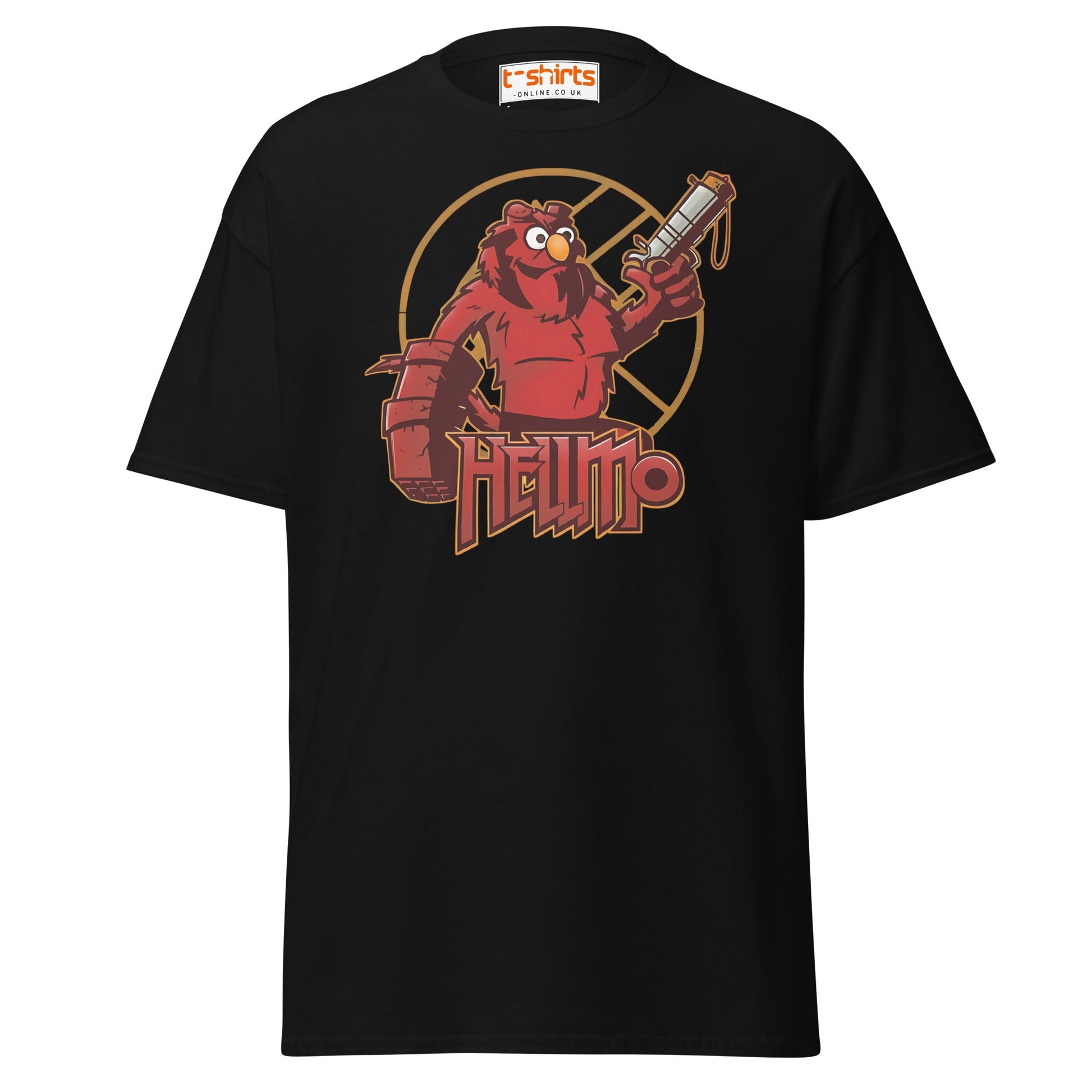 Hellmo T-Shirt | Funny Parody Comic Style Tee - Black - T-Shirts Online