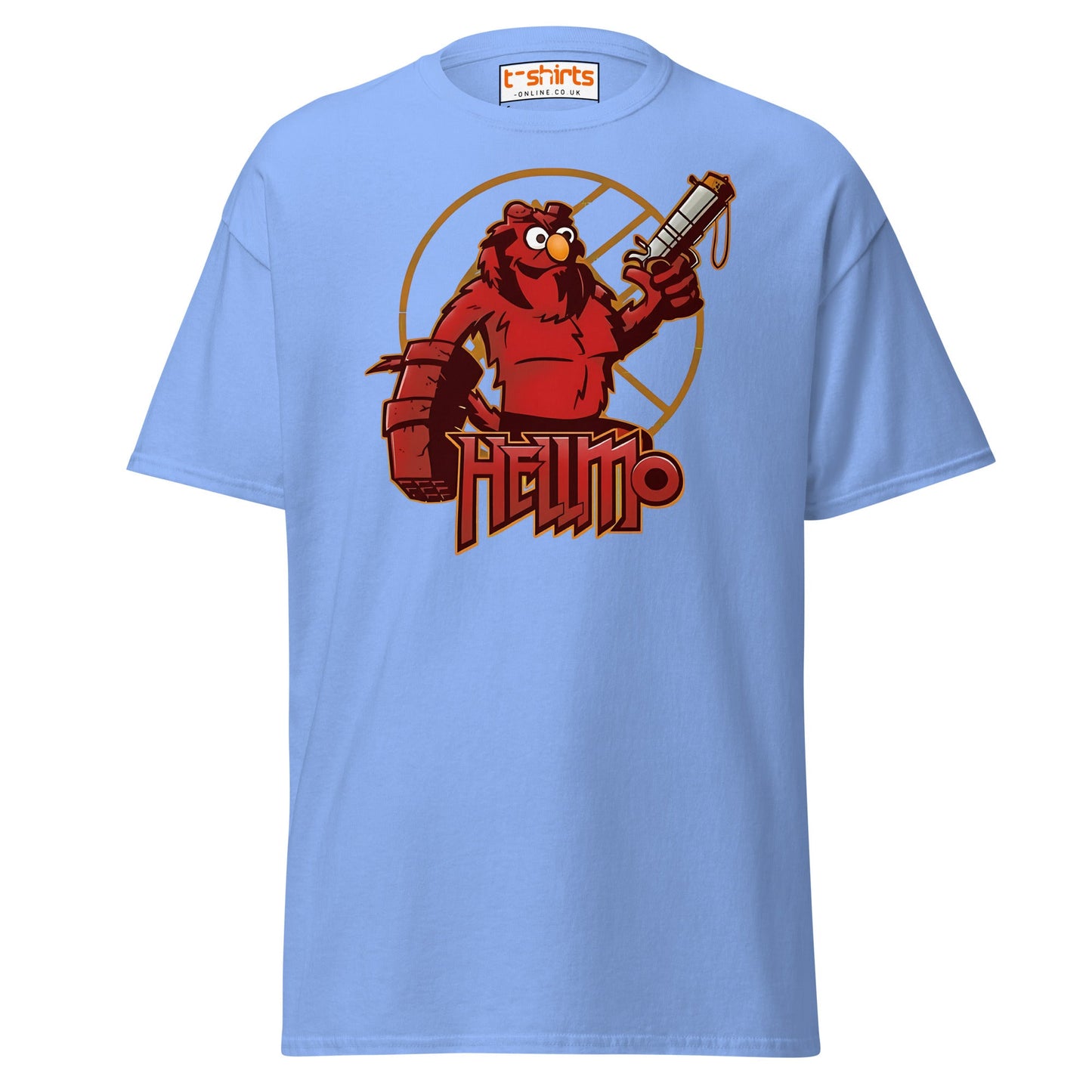 Hellmo T-Shirt | Funny Parody Comic Style Tee - Carolina Blue - T-Shirts Online