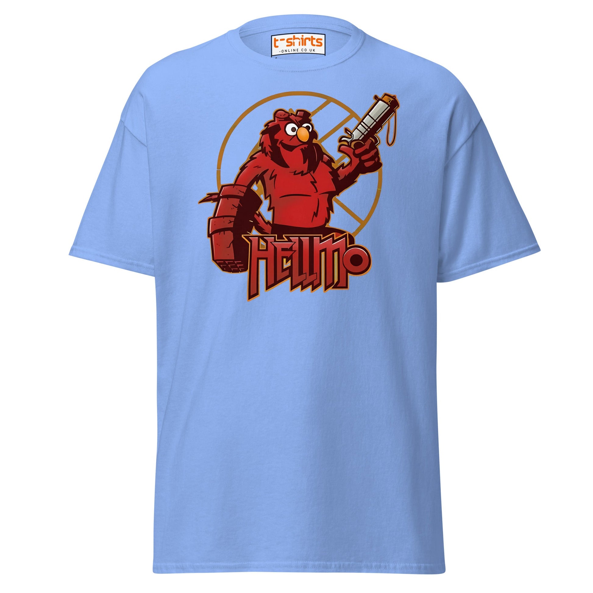 Hellmo T-Shirt | Funny Parody Comic Style Tee - Carolina Blue - T-Shirts Online