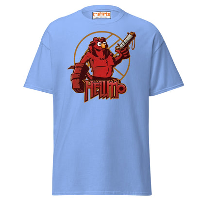 Hellmo T-Shirt | Funny Parody Comic Style Tee - Carolina Blue - T-Shirts Online