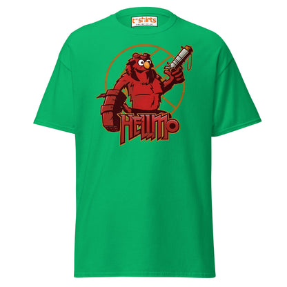 Hellmo T-Shirt | Funny Parody Comic Style Tee - Irish Green - T-Shirts Online