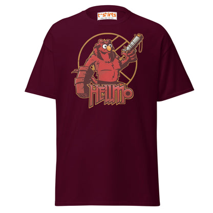Hellmo T-Shirt | Funny Parody Comic Style Tee - Maroon - T-Shirts Online