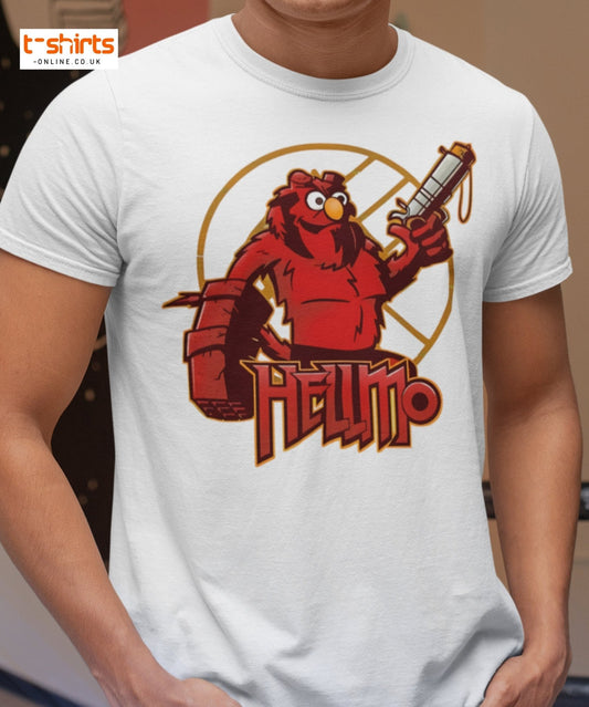 Hellmo T-Shirt | Funny Parody Comic Style Tee - Maroon - T-Shirts Online