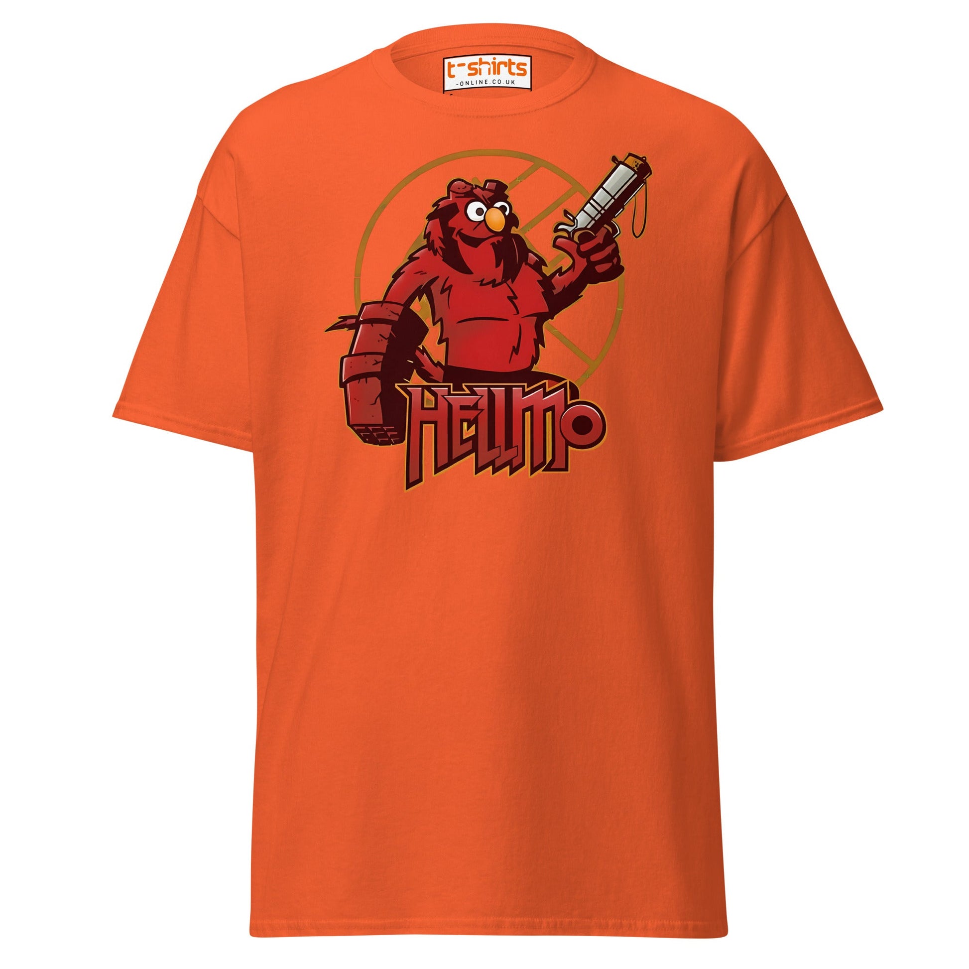 Hellmo T-Shirt | Funny Parody Comic Style Tee - Orange - T-Shirts Online