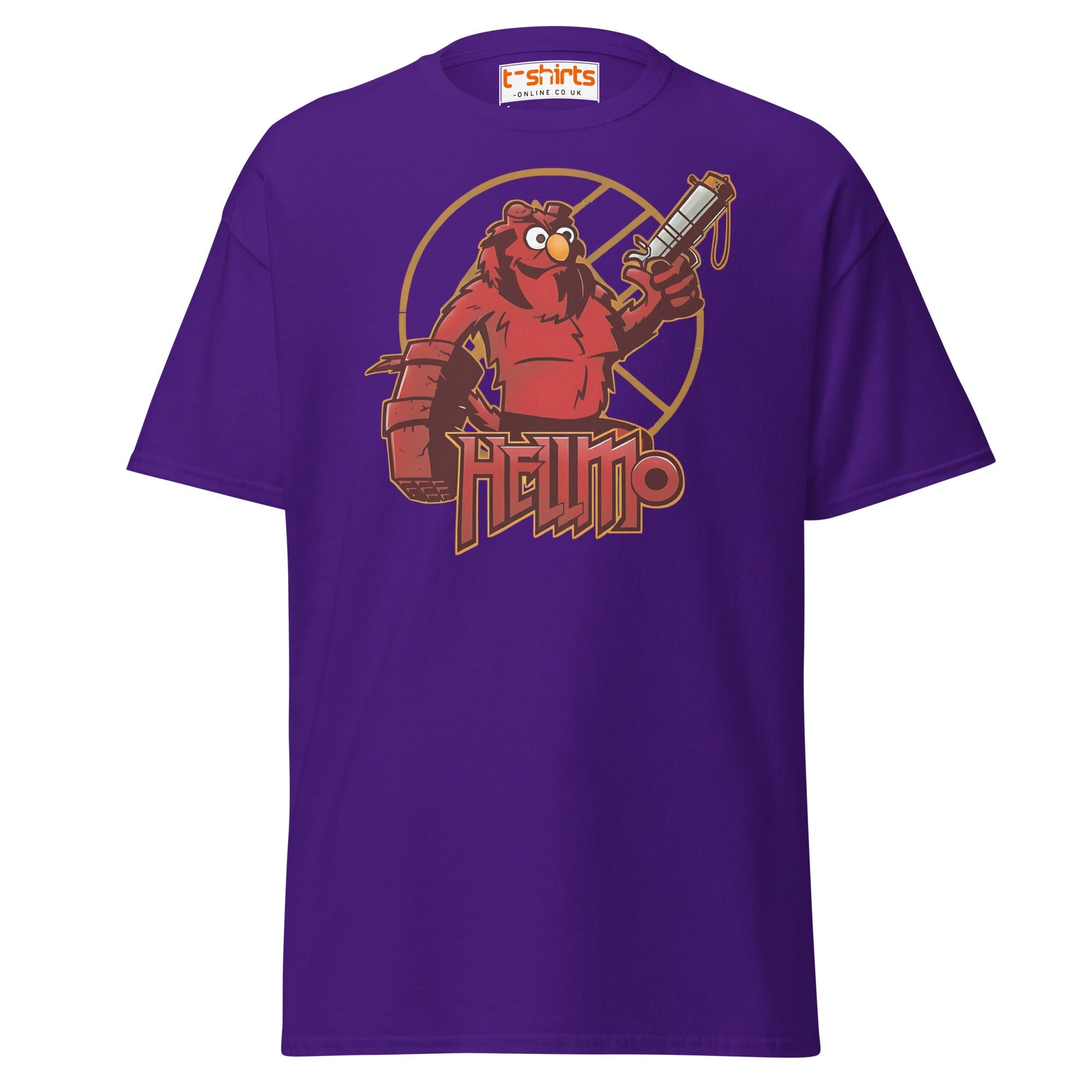 Hellmo T-Shirt | Funny Parody Comic Style Tee - Purple - T-Shirts Online